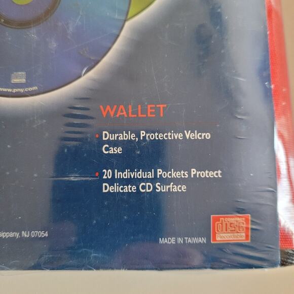 New Sealed PNY Technology CD-R 20pk with 5 Cool Colors with Wallet Music Media - Picture 6 of 8